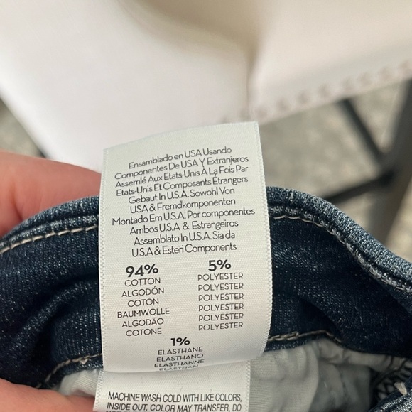 NWT MOTHER Looker Ankle Jeans in Dark Denim "Teaming Up" Wash, Size 27 - Picture 11 of 12